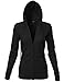 Plus Size Basic Kangagoo Pocket Thermal Knit Hoodie Jackets, Black XL