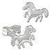 925 Sterling Silver stud earring horse, Teenie-Weenie, 925 Sterling Silver SDO592J