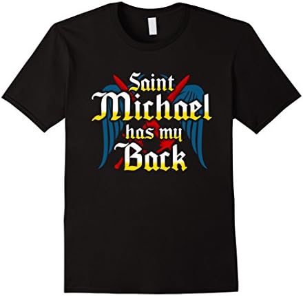 Mens St Michael the Archangel Tshirt XL Black