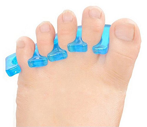 Hosaire 1 Pair Toe Separators, Soft Two Silicone Finger Toe Spacers, Great Toe Cushions, Apply Nail Polish During Pedicure Manicure