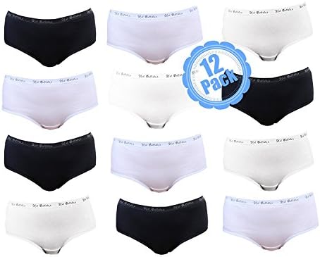 Hot Bottoms Women's 12Pk Cotton Sexy Brief Panties, 100% Satisfaction Guarantee