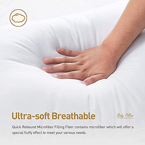 Acanva Fluffy Body Pillow for Adults and Pregnancy, Soft Long Full