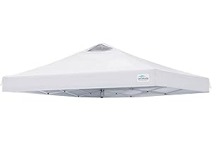Ontheway 10x10 Replacement Canopy Top Cover, Pop Up Canopy Tent with Air Vent (White)