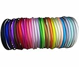 Onshine 1 cm Width Satin Covered Headbands 36 cm Perimeter Hair Accessories 30Pcs