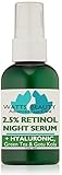Watts Beauty 2.5% Retinol Gel Serum Enhanced with 50% Hyaluronic Acid, Vitamin E, Phospholipids & Green Tea - Formulated for Aging Skin, Uneven Skin Tones, Fine Lines, Wrinkles, Blemishes, Large Pores, Dull Skin, Sun Damaged Skin, Age Spots & More - 