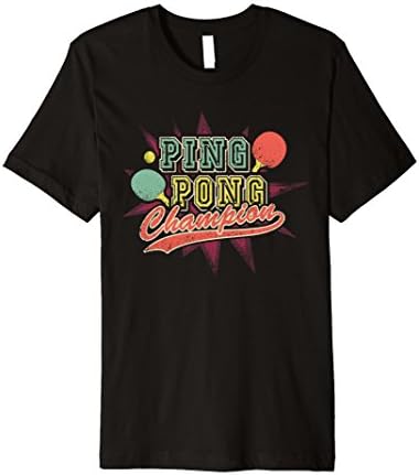 Mens Ping Pong Champion Vintage T-Shirt Large Black