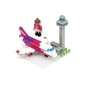 nanoblock Peach peach Airbus A320 Airport [Limited Edition] nano block (japan import)