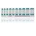 HIGH'S Upgrade EXTRE Adhesion Nail Wraps Decals Art Transfer Sticker Collection Manicure DIY Fullnail Polish Patch Strips for Wedding, Party, Shopping, Travelling, 20pcs (Mint Tea)