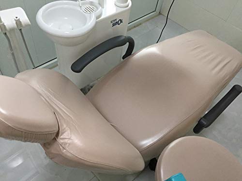 1 Set Khaki Dental Dentist Chair Cover Sleeves Protector Headrest Cushion PU Waterpoof Easy Clean