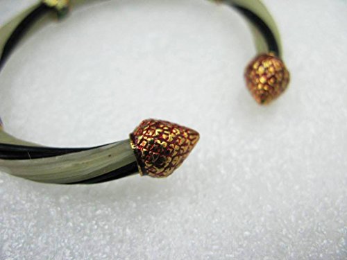 Premium Rare Black White African Elephant Hair Tail Bracelet With