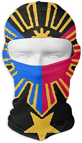 Philippines Pride Star Flag Motorcycle Balaclava Mask Sunscreen Hat Windproof Cap