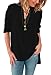 Sumtory Women Plus Size Cuffed Sleeve V Neck Hi-low Hem Top Blouses