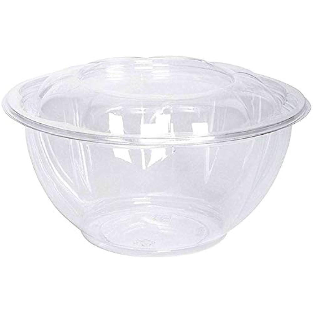 50 Sets 32 Oz. Plastic Salad Bowls ToGo With Airtight Lids, Containers Kitchen eBay
