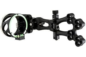 TRUGLO VEROS 5-Pin Durable Ultra-Bright Lightweight Micro-Adjustable Archery Hunting Bow Sight with Decreasing Diameter Pins Design & Large Circular Field of View - for Right & Left-Handed Shooters