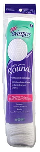 Swisspers Regular Rounds Size 80ct Swisspers Regular Rounds 80ct