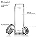 ONEISALL 800ml Large Glass Water Bottle,Double Walled Travel Mug with Removable Stainless Steel Infuser Basket - Borosilicate Glass Tea and Coffee Thumbler with Nylon Sleeve,Lead-Free,(800ml/27 oz)