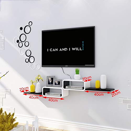 Floating Shelf White Floating Shelf Wall Mount TV Cabinet Shelf Storage Unit Shelf for DVD/Blu-Ray Players Satellite TV Box Cable Box (Color : C)