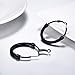 Black Hoop Earrings 40mm Circle Round Stainless Steel Minimalist Hoops Hypoallergenic for Women Sensitive Ears