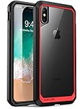 SUPCASE iPhone X, iPhone Xs Case, Unicorn Beetle Series Premium Hybrid Protective Frost Clear Case for Apple iPhone X 2017,iPhone Xs 5.8 Inch 2018 Release (Red/Black)