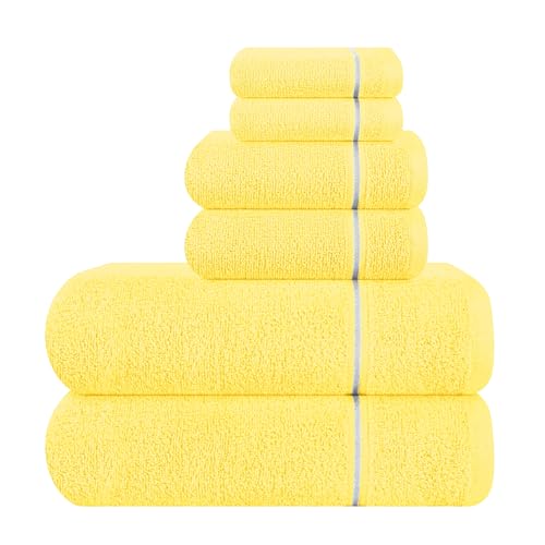 MyOwn Ultra Soft 6 Pack Cotton Towel Set, Contains