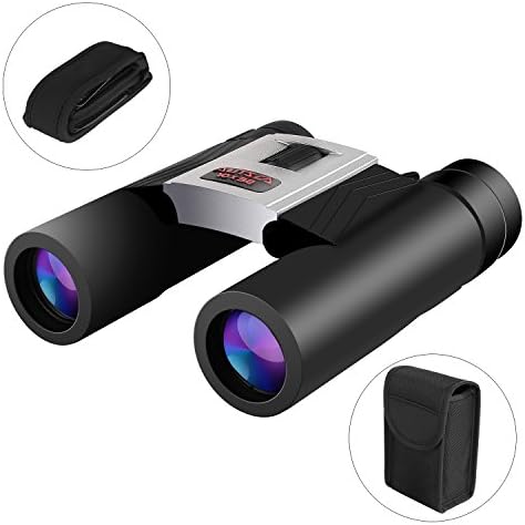 AUTSCA Binoculars 10x32 Compact Binoculars Folding High Powered Prism Wide Angle waterproof Fog-proof Binoculars for Bird Watching, Concert and Sports Games