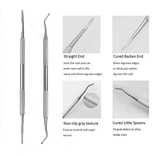 Ingrown Toenail Tool Set Toenail Clippers for Thick Nails, Nail Lifter and Toenail File, sharp and Safe Stainless Steel, 3 PCS Toenail Tools Set for Ingrown Toenail Correction Tool