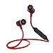 Bluetooth Earbuds, Sweatproof Bluetooth Headphones with Magnetic Attraction Sports In-Ear Noise Cancelling Earphones Headsets Wireless Stereo Earbuds with Mic[Upgraded Version] (Black&Red)