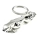 Olivery Keychain, Jaguar Leaper Chrome Color, 3D Metal Stainless Steel Key Chain Fob for Men and Women