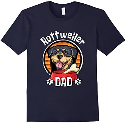 Mens Rottweiler Dad Funny Dog Shirt 2XL Navy