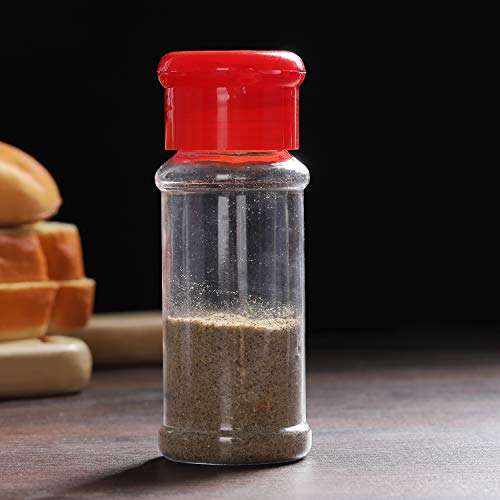 24 Pcs Plastic Spice Jars Bottles 3.5 Oz/100ml Empty Seasoning
