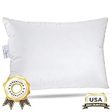 ComfyDown Travel Pillow - 800 Fill Power European Goose Down Pillow for Plane, Car & Home - 100% Hypoallergenic - Egyptian Cotton Cover - Made in USA 13