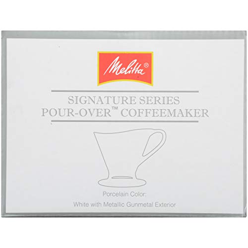Melitta Signature Series 1 Cup PourOver Coffee Brewer, Gunmetal Gray