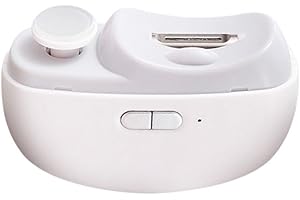 Electric Nail Clippers 2-in-1 Cutting Grinding Tool with Night Light Child Debris Storage USB Charge Long Battery for Safe Ca