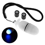 SecurityIng 1Pc Underwater Strobe Signal Light Scuba Night Dive Marker LED Flashy Safety Lamp Firefly Diving Beacon Beam 200M Underwater 200 Hour Duration with Battery -Blue