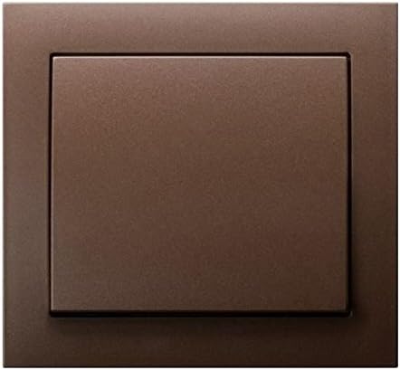 Single Big Button Indoor Light Switch Click Wall Plate Metallic Brown