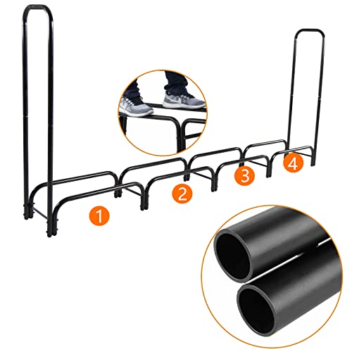 Firewood Rack 8ft Log Rack Heavy Duty Log Indoor Outdoor Wood Storage