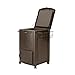 Suncast Resin Wicker Outdoor Cooler with Wheels - Portable Outdoor Bar Cart to Store Ice, Drinks, and Frozen Treats - Store on Deck or Patio - Java primary