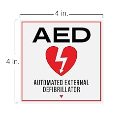 AED Stickers 4-Pack | Automated External