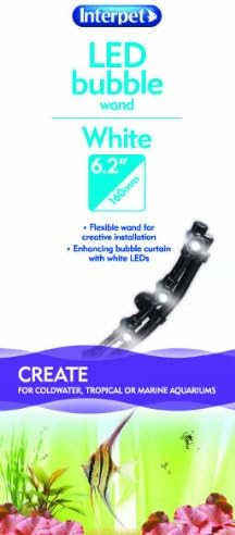 Interpet LED Flexible Bubble Wand Light with Air Wall, for Aquarium Fish Tank Tropical, Coldwater, Submersible, White, 16cm - Image 3