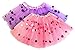Dress Up Tutu for Girls Pink & Purple Polka Dot Tutus Set Glitter 2 Tulle Skirt Halloween Easter, Spring, Birthday Gift, Dressup, Princess Party, Ballet Dance