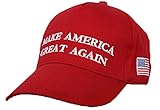 CHUNG Adult Adjustable Trump Hat Cotton Cap Make America Great Again, Red