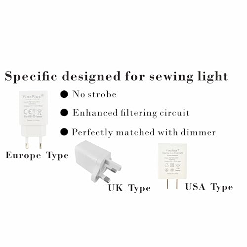 YinzPlus Value Pack Magnetic Sewing Machine Light I U Shape I Including Sewing Guide Threading Tool Sewing Clips High Brightness 6000K LED Lamp for Sewing Enthusiast
