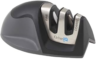 KitchenIQ 50009 Edge Grip 2 Stage Knife Sharpener, Black