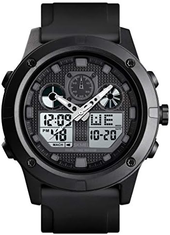 Men's Analog Digital Sport Watch Dual Time Big Face Classic Outdoor Wristwatch