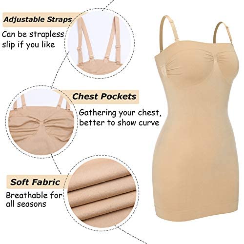 JOYSHAPER Strapless Shapewear Slip for Under Dresses Tummy Control