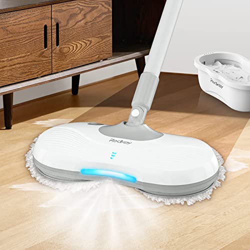 Redkey Electric Spin Mop with Bucket Cordless Electric Mop with LED