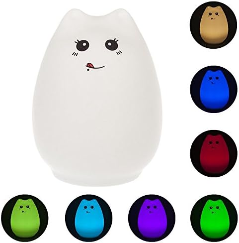 Emoova Night Light, Baby  LED Sensitive Slap Control USB Rechargeable with 7-Color Mood Silicone Nursery, Toddler Unique for Men Women Kids Best, Adults - Kids Children Sleeping Aid