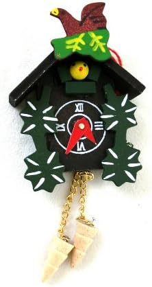 Town Square Miniatures Dolls House Miniature Accessory Painted Cuckoo Clock 65