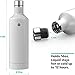 Vremi 16 Ounce Stainless Steel Water Bottle - Double Walled Vacuum Insulated Metal Water Bottle Travel or Gym BPA Free with Leak Proof Lid - Keeps Drinks Hot or Cold Fits Standard Cup Holders - White
