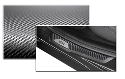 Bimmian DSO63M1YY Carbon Fiber Vinyl Door Sills For BMW E63 M6 - 2 Piece Kit